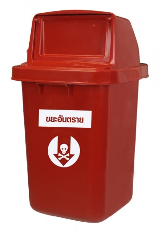 ถังขยะไลอ้อนฝาผลัก